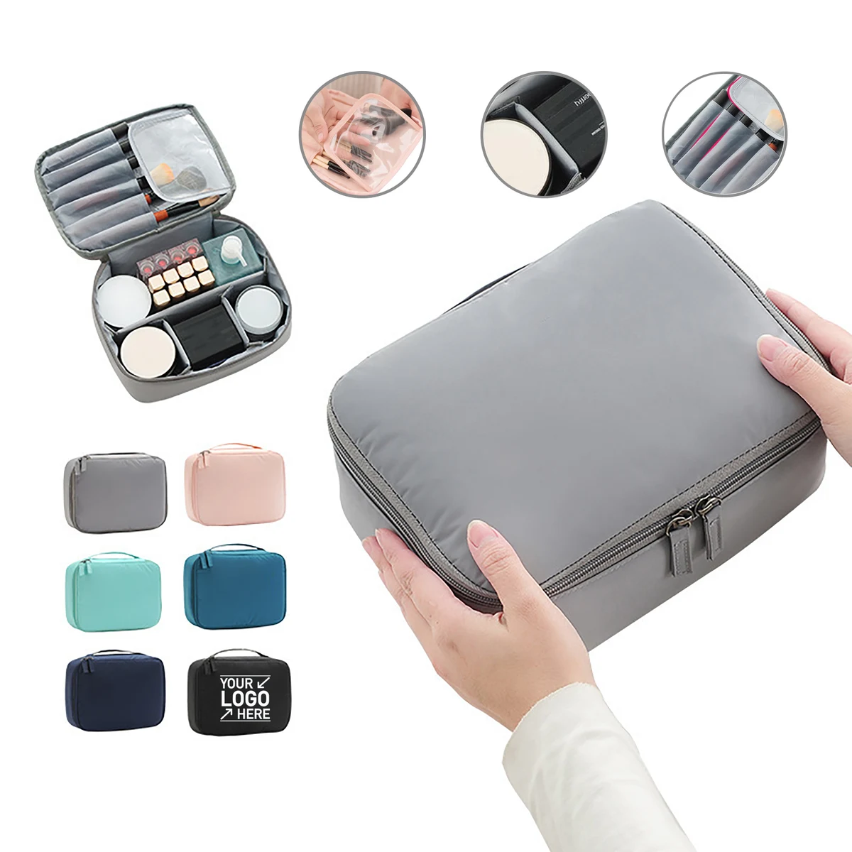 Portable Polyester Travel Makeup Bag 1