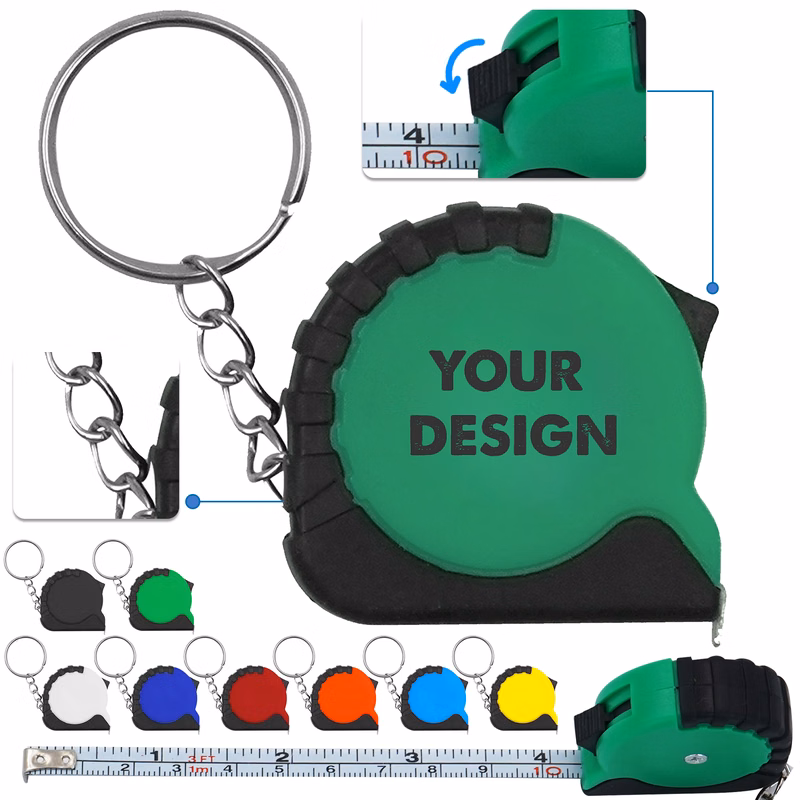 Mini Steel Tape Measure Keychain