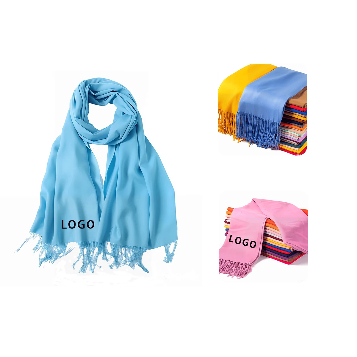 MOQ 50 PCS Embroidered Faux Cashmere Scarf 1