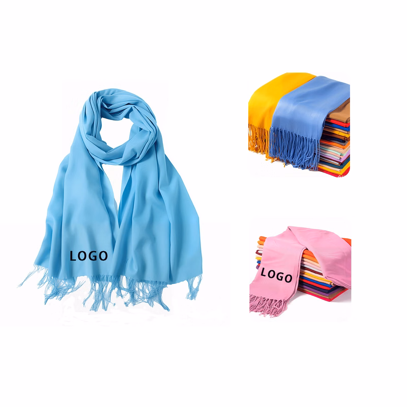 MOQ 50 PCS Embroidered Faux Cashmere Scarf