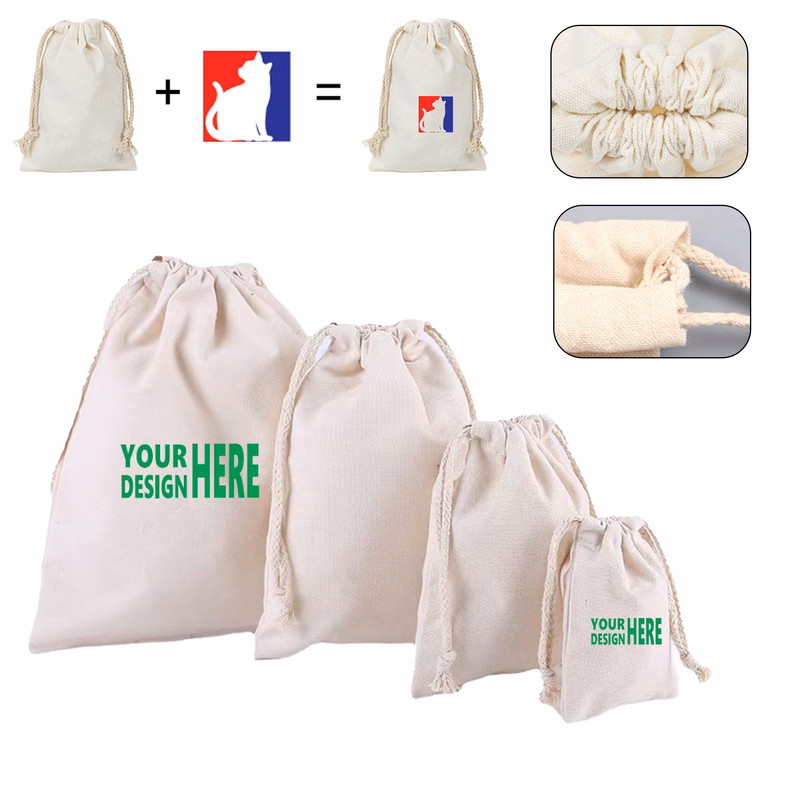 Canvas Drawstring Bag Carry Sack