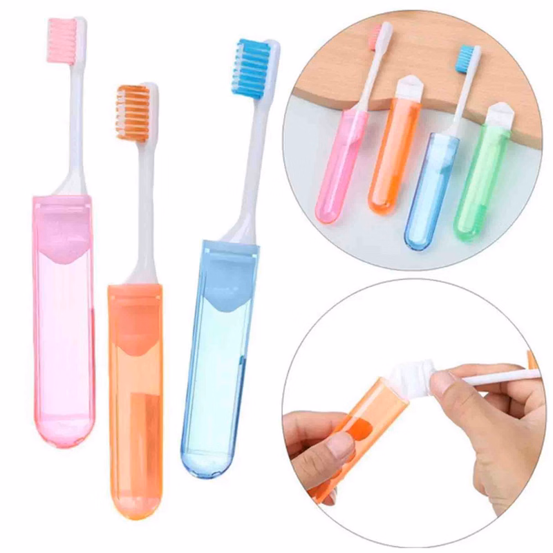 Foldable Travel Toothbrush Folding Soft Medium Bristles