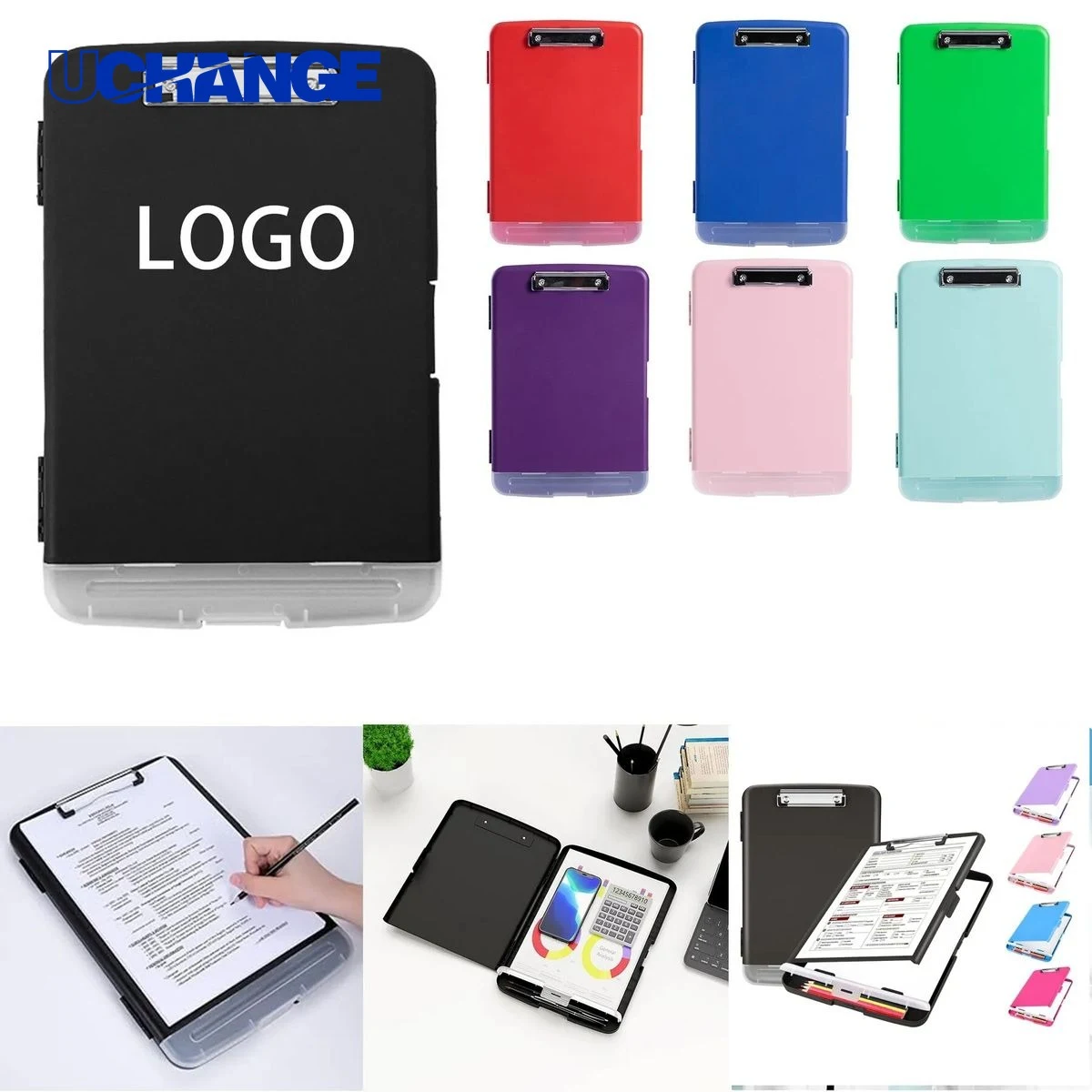 Clipboard with Storage Compartment Mobile Writing Board 1