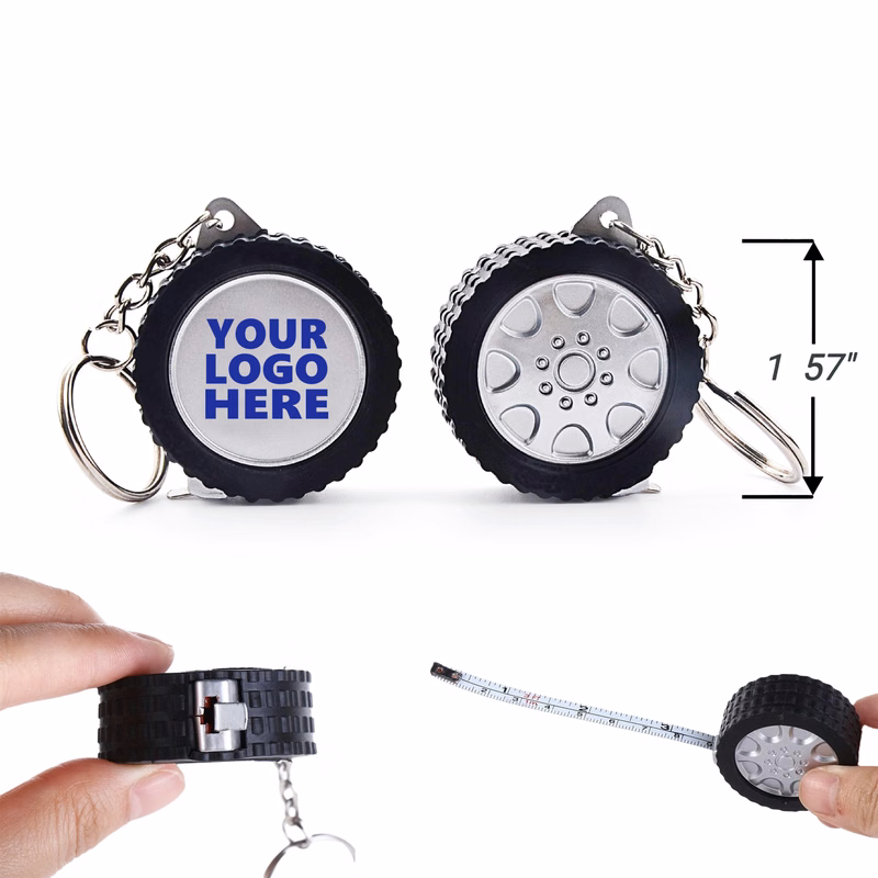 Retractable Mini Keychain Tire Shape Tape Measure