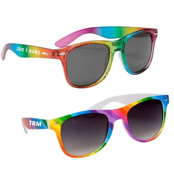 Custom Rainbow LGBT Pride Sunglasses with UV400 Protection — Inclusive Event Promo 1