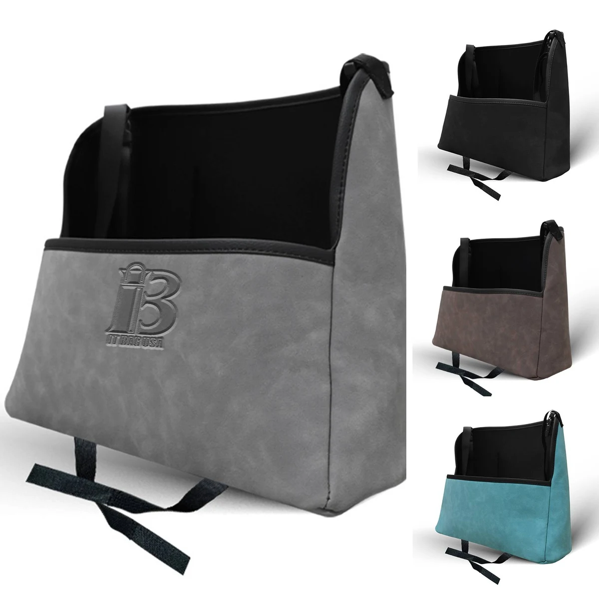 Genuine leather Car Handbag Holder Between Seats 1