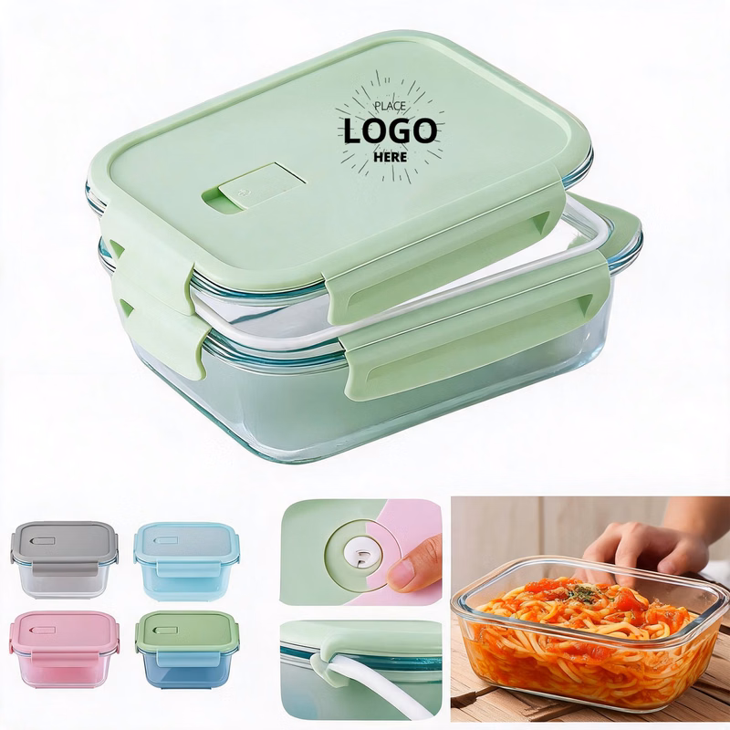 Multi Color Airtight Microwave Safe Glass Lunch Box