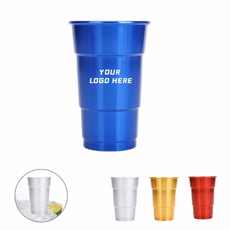 MOQ 50pcs Rolled Rim Beer Cup