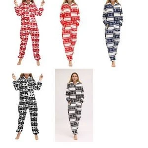Flannel One-Piece Pajamas 1