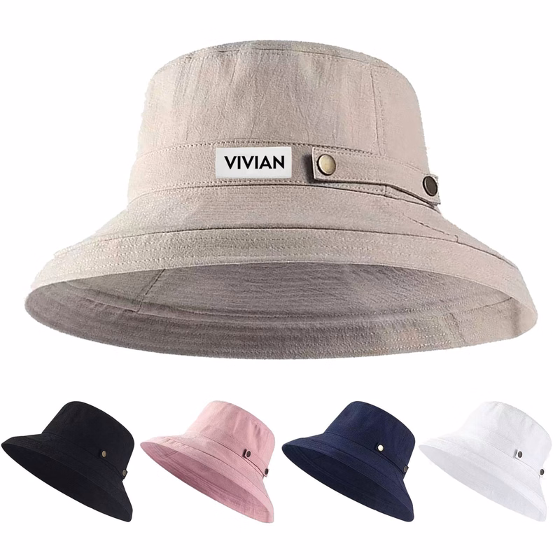 Women Wide Brim Cotton Hat