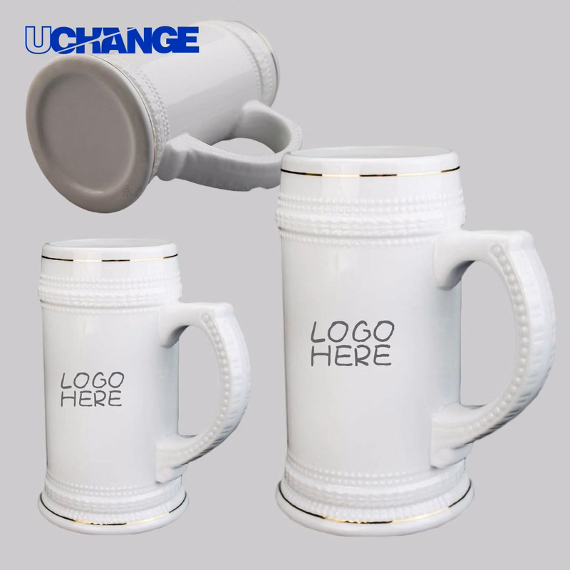 White Beer Mug Container (22 Oz)