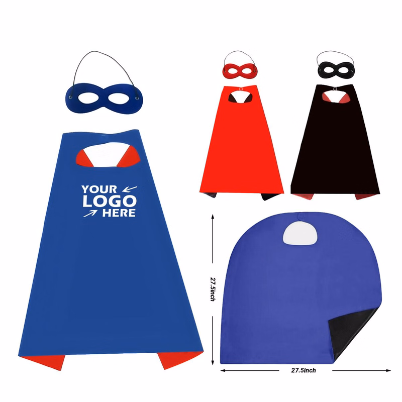 Reversible DIY Kids Superhero Cape & Mask Set