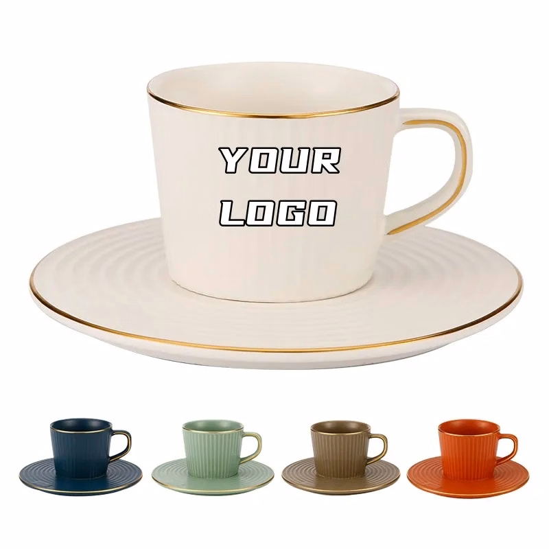 6 oz. Latte Coffee Cups with Saucer