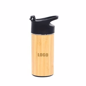350ml Bamboo Stainless Steel Bottle With Double Walled Insulation