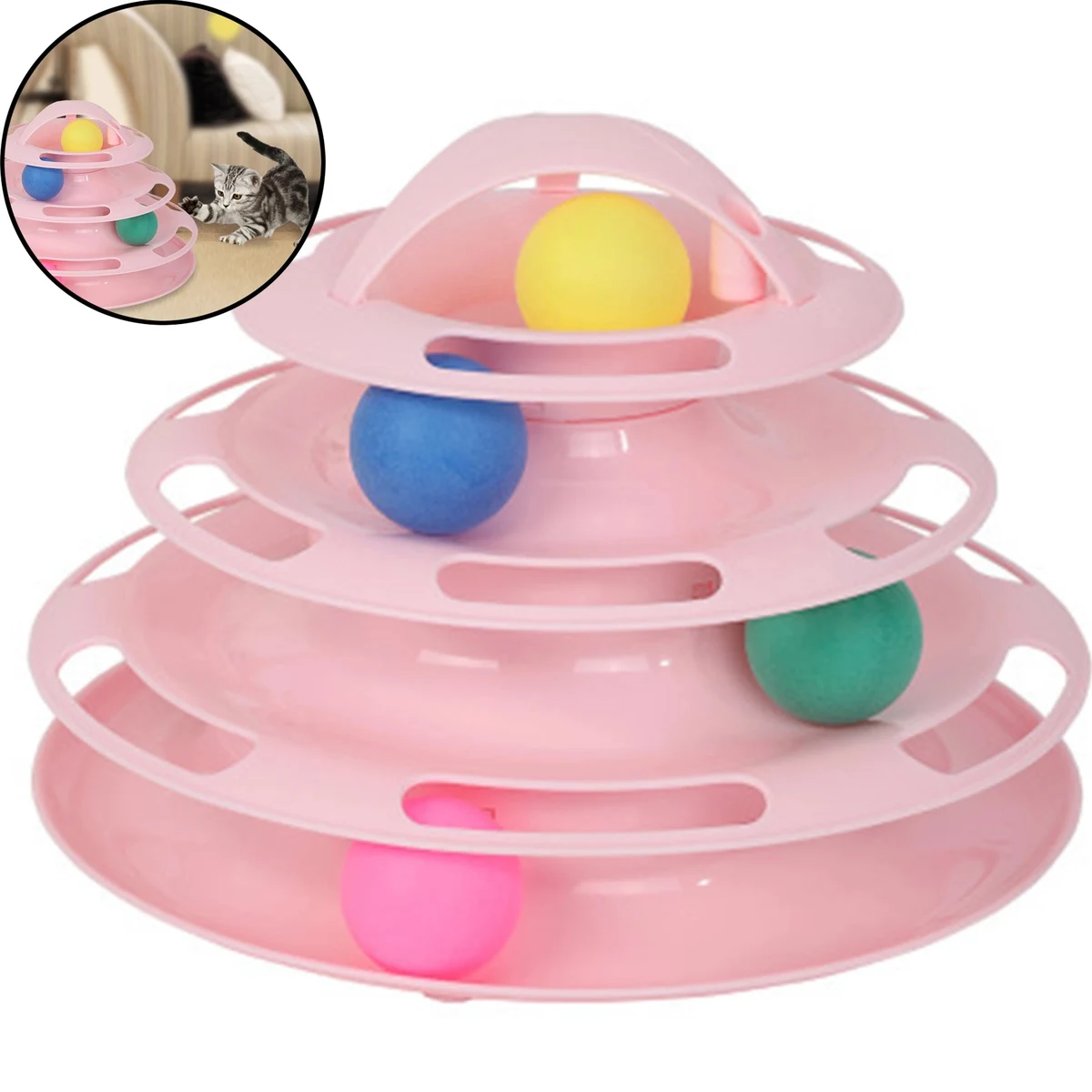 Cat Tracks Toy WIth Balls 1