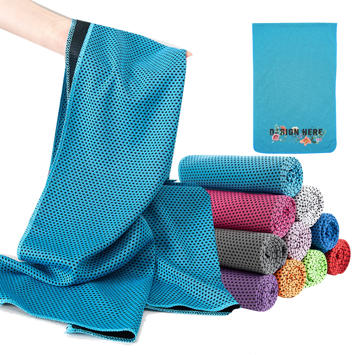 Long Ice Cooling Towel Scarf for Summer Heat Relief 1