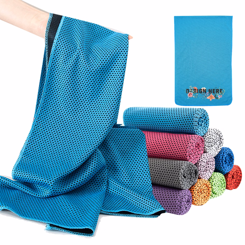 Long Ice Cooling Towel Scarf for Summer Heat Relief