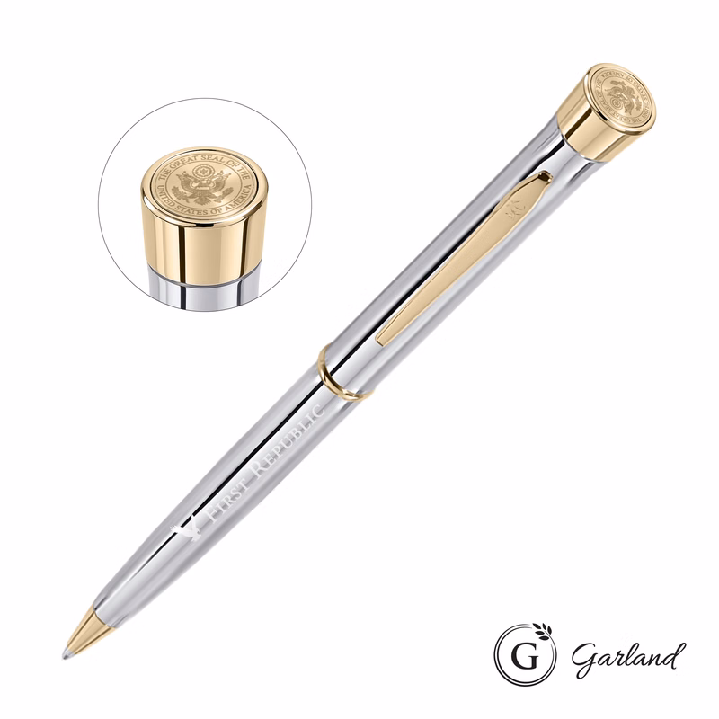 Garland® Signature Custom Emblem Twist Pen - Chrome