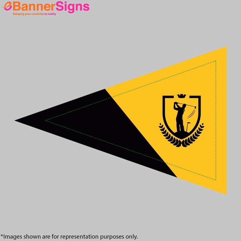Golf Triangle Flag with Cup + Fiber Pole