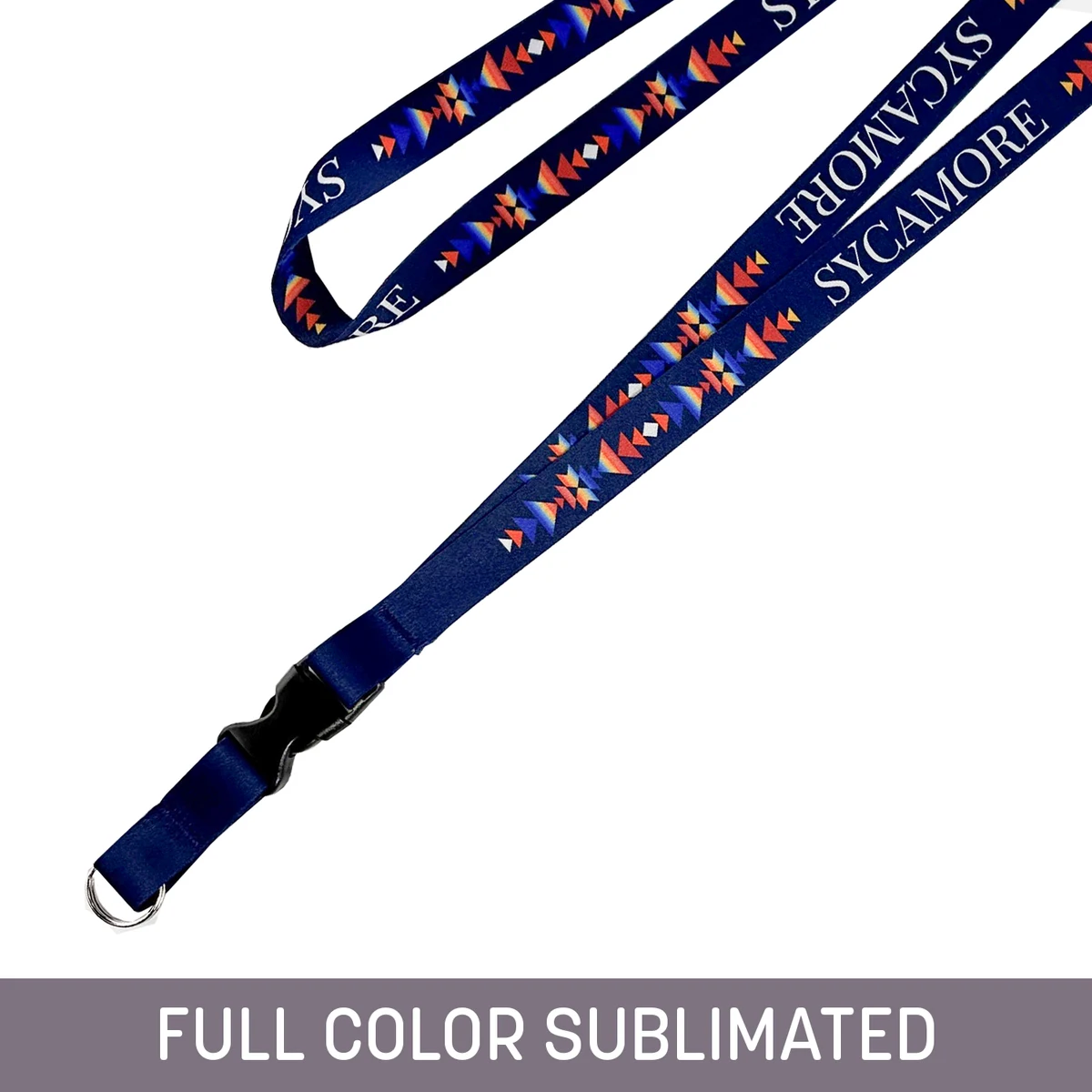 3/4" Full Color Sublimated Detachable Lanyard w/ Split Ring 1