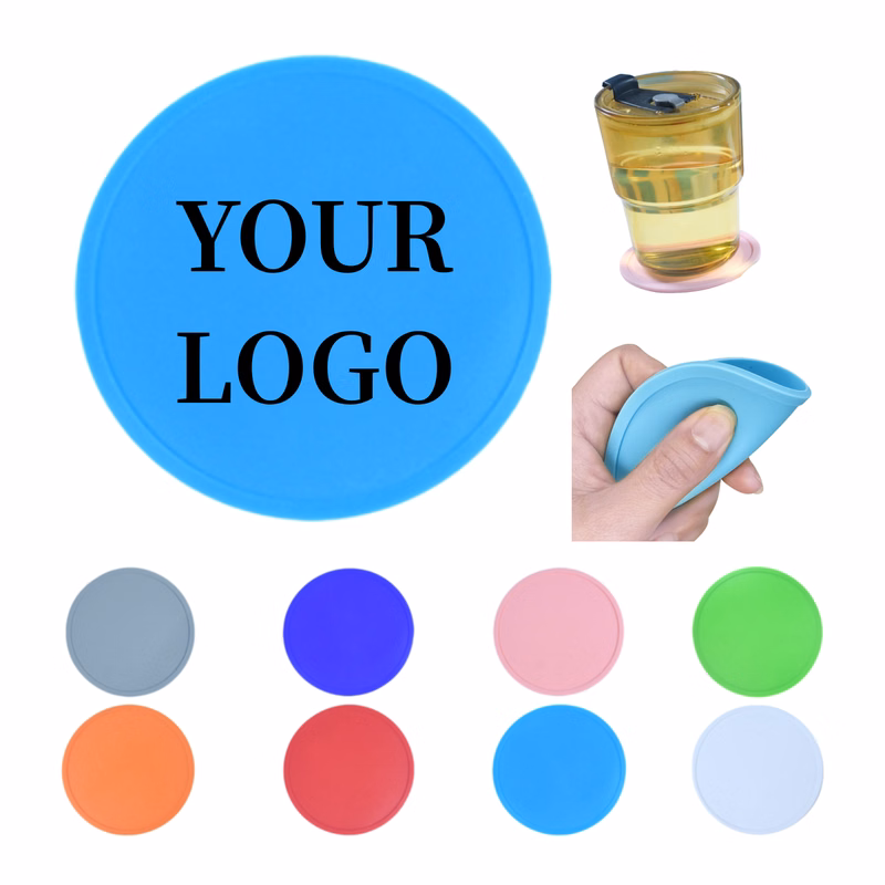 Round Silicone Coaster Grooved Non-Slip