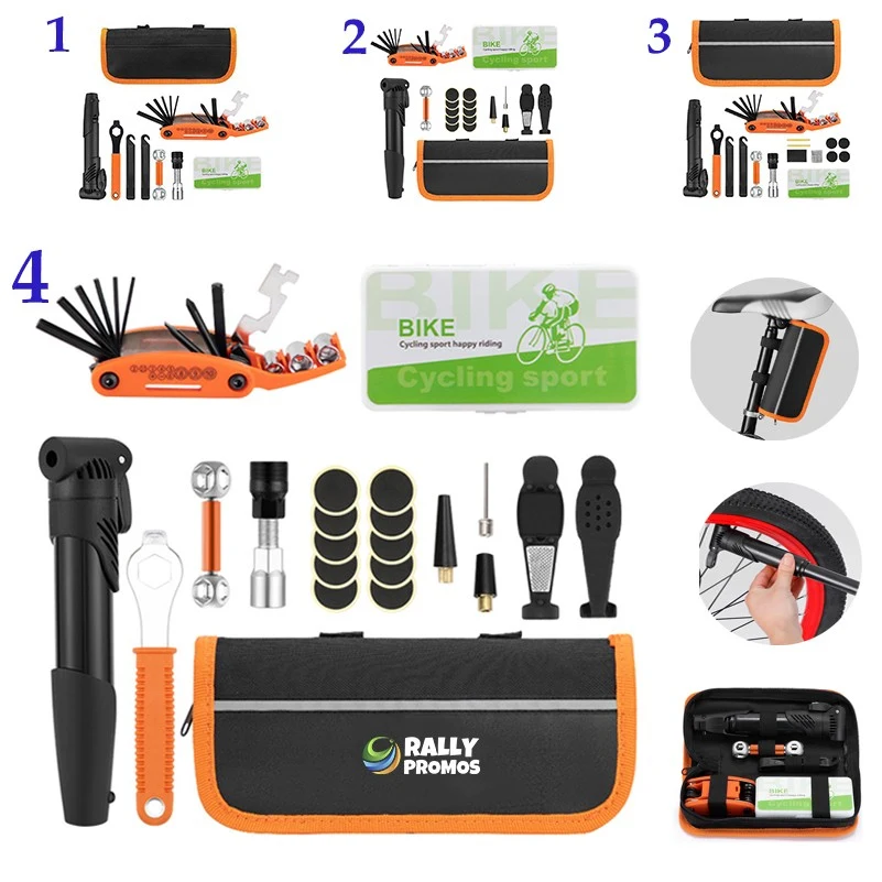 Portable Tool Kit Bicycle Repair Bag With Tire Pump 1