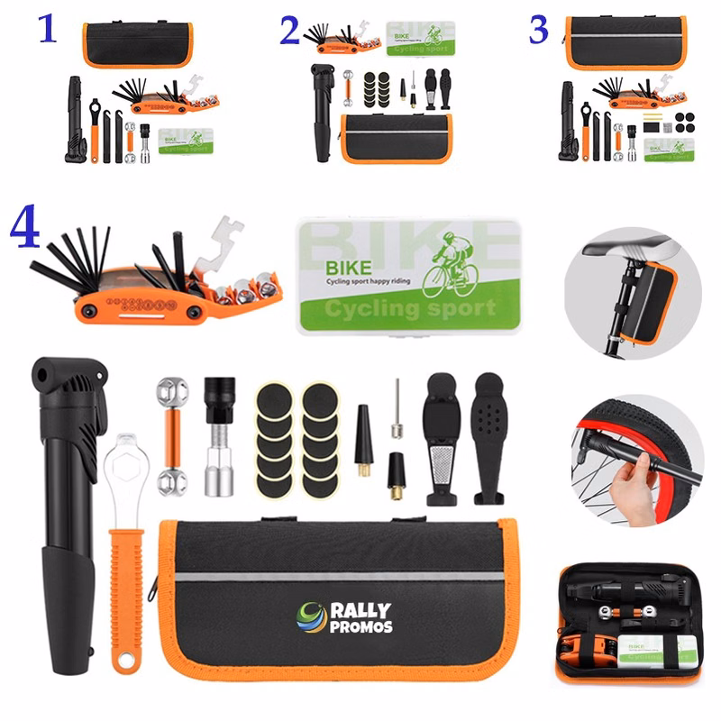 Portable Tool Kit Bicycle Repair Bag With Tire Pump