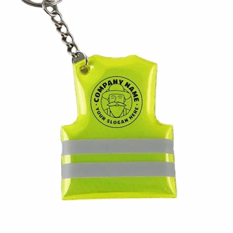 Reflective Safety Vest Keychain