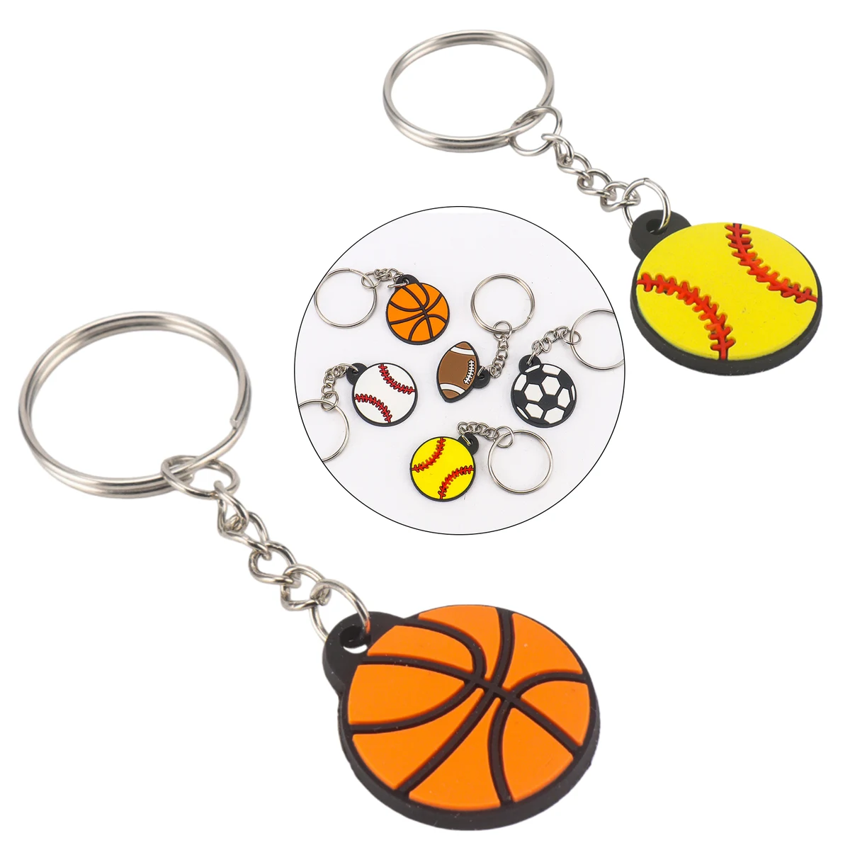 PVC Sports Ball Keychain 1