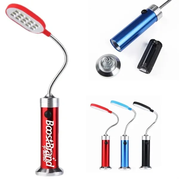 Custom Aluminum Flexible LED Work Light Magnetic Base — Industrial Hands Free 1
