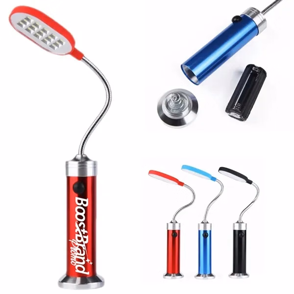 Custom Aluminum Flexible LED Work Light Magnetic Base — Industrial Hands Free