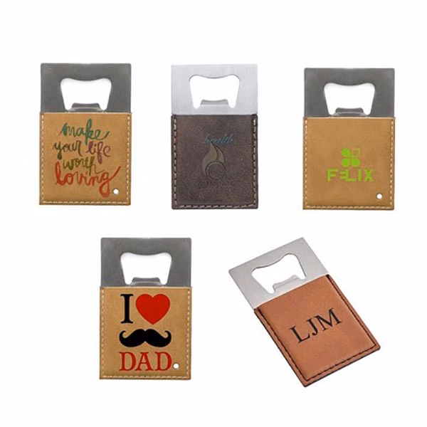 Stainless Steel Leather Bottle Opener