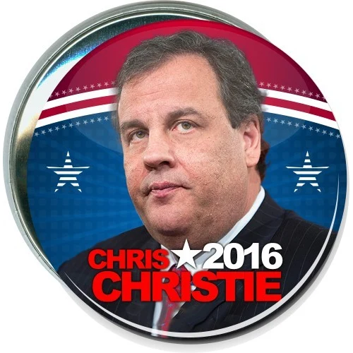 Chris Christie 2016, Red White and Blue, Political Button 1