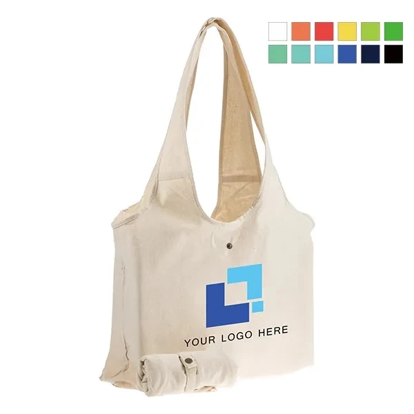 Folding Shopping Canvas Bags, custom tote bag with logo imprint 1
