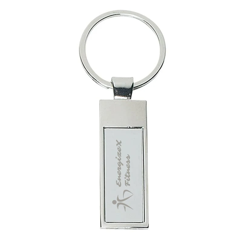 Rectangle Metal Key Tag 1