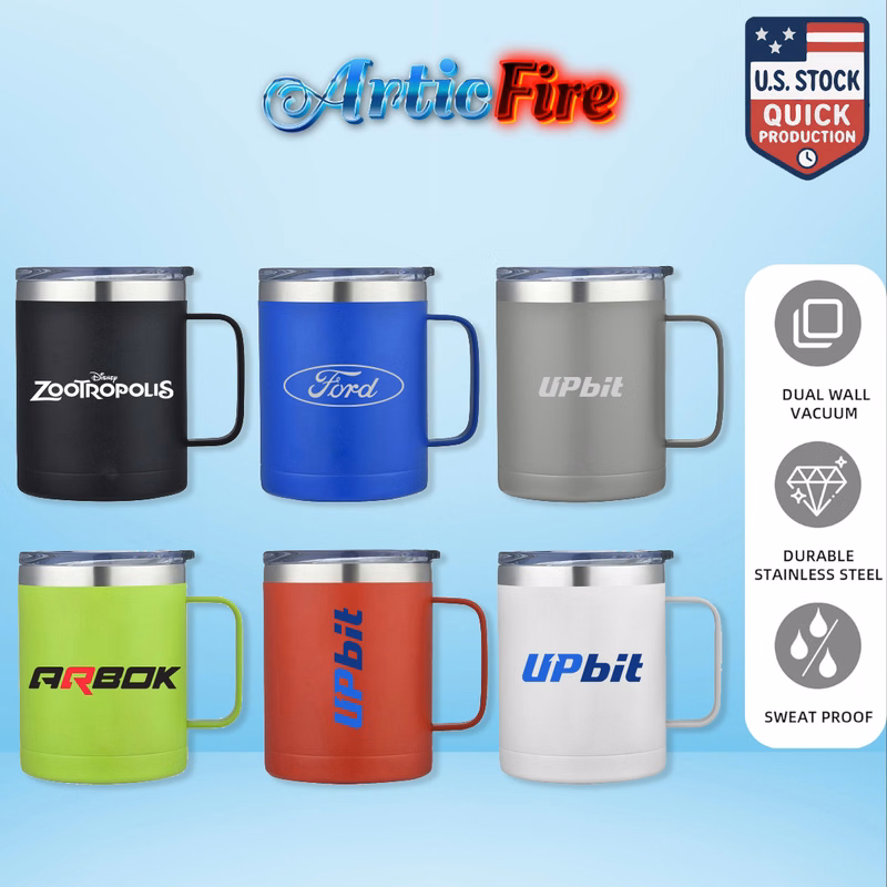 ArticFire 14oz Stainless Steel Vacuum Camping Mug with Handle