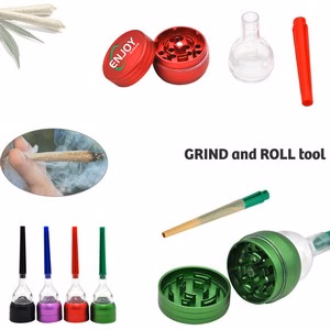Aluminum Tobacco Grinder With Roller And Ergonomic Design