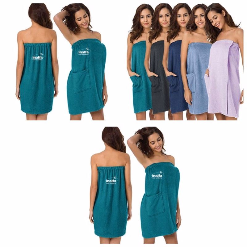 100% Cotton Wraps Towel With Front Pocket