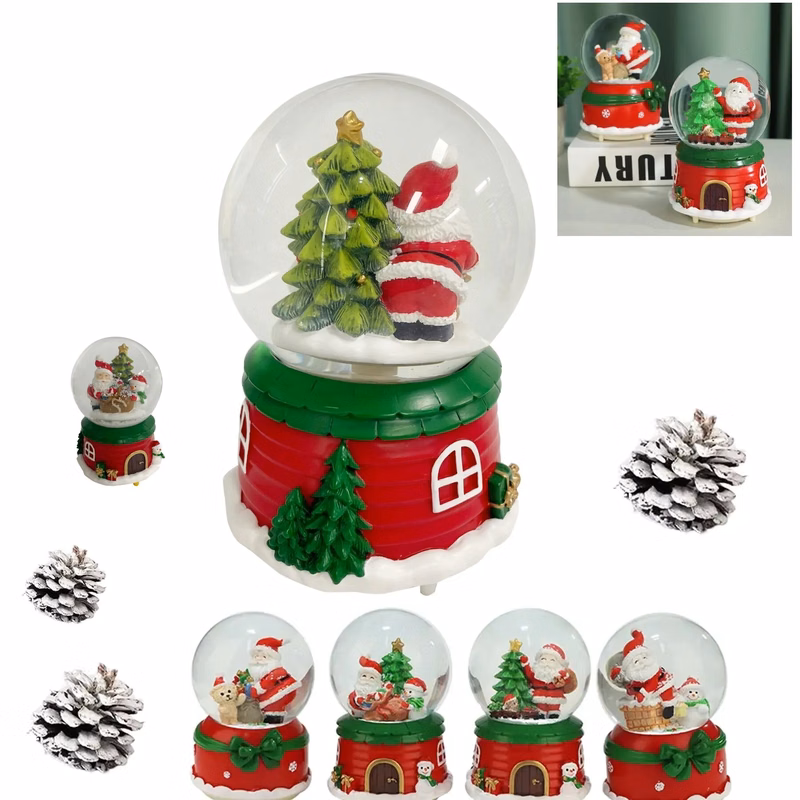 3.15" Christmas Snow Globe with Music Box