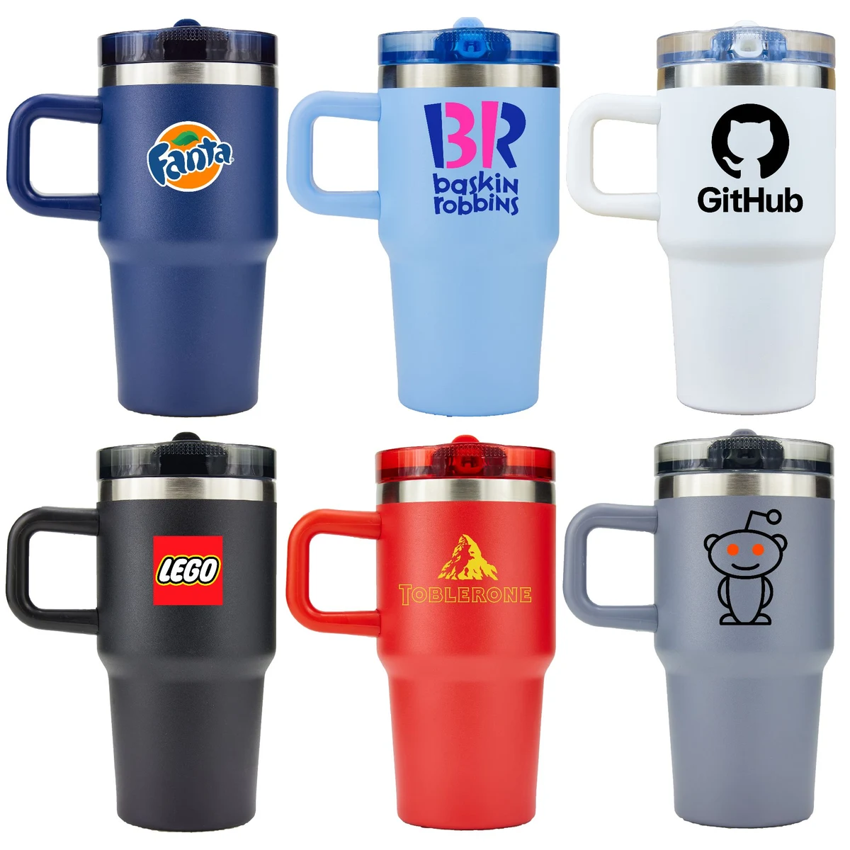 Vantage 20 Oz. Double Wall Vacuum Insulated Travel Mug with Handle 1