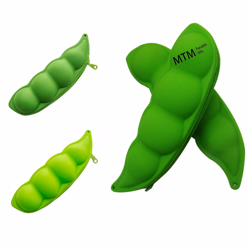 Creative Students Silicone Pea Pod Pencil Pouch
