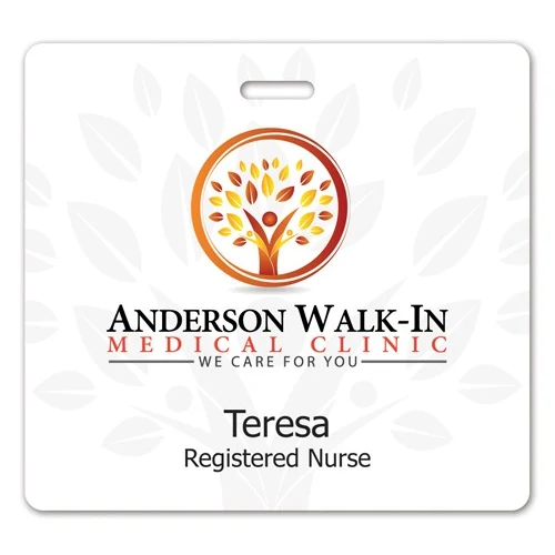 Laminated Personalized Name Badge/Tag (3.125x3.375") Rectangle 1