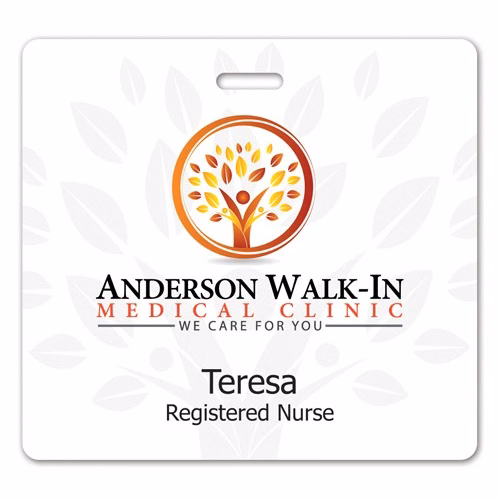 Laminated Personalized Name Badge/Tag (3.125x3.375") Rectangle