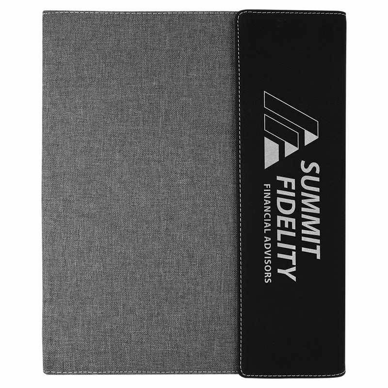 Black and Grey Leatherette Junior Portfolio