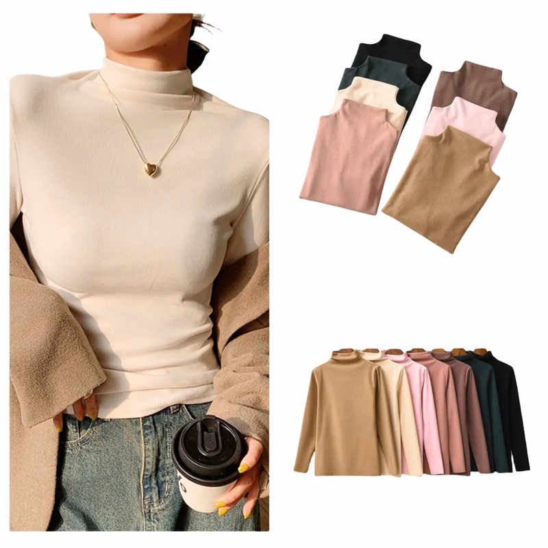 Long Sleeve Mock Neck Top Apparel