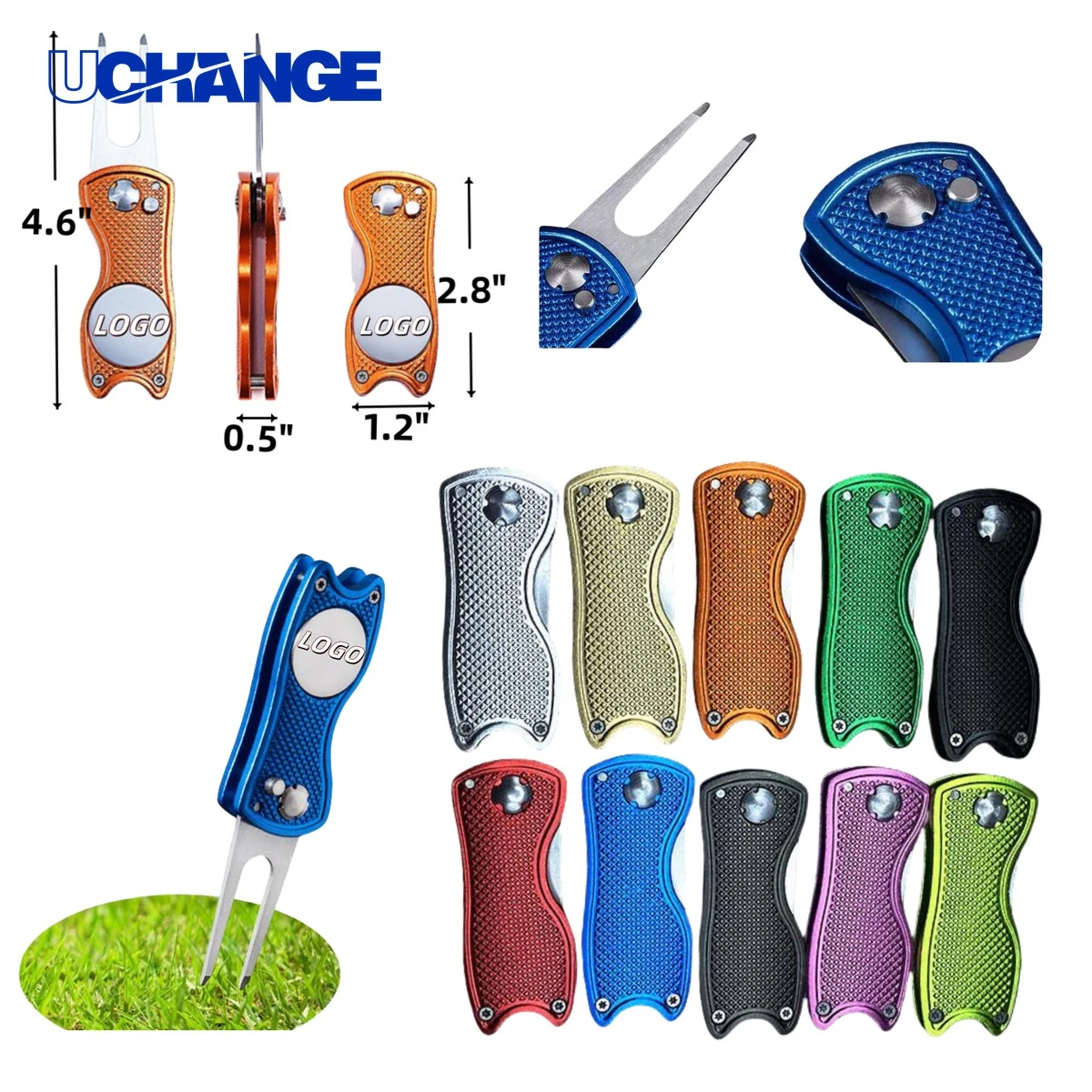 Golf Fork Spring Folding Green Tool 1