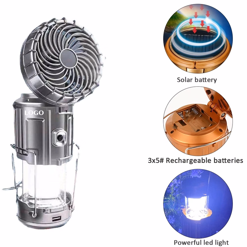 Rechangeable Led Emergency Light With Fan