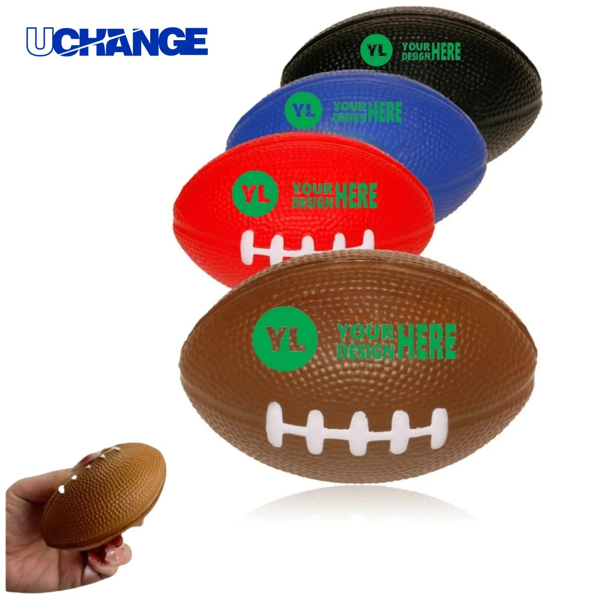 Custom PU Rugby Stress Relief Ball 1