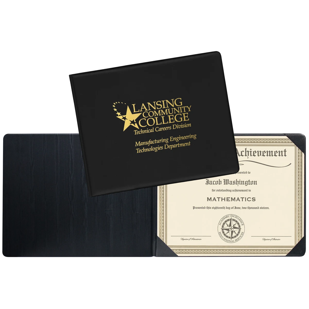 Padded Heat Sealed Diploma Holder (Landscape Style) 1