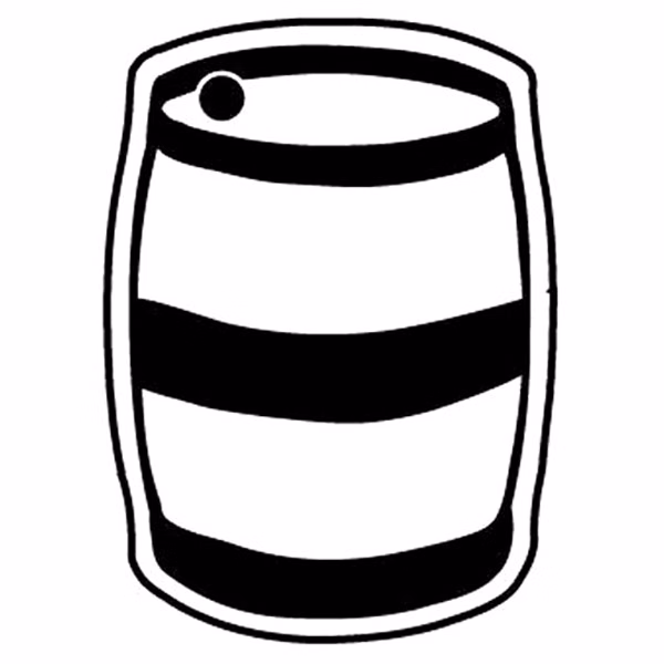 Striped Barrel Key Tag (Spot Color)